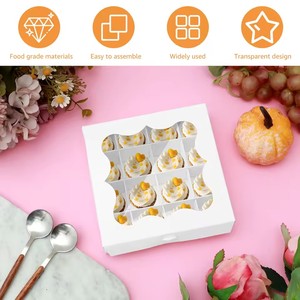Scatola Regalo in Carta con 16 Scomparti per Dolci, Pasticcini, <span class=keywords><strong>Biscotti</strong></span>, Cioccolato e Torte - Product Image 4