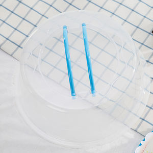 Porte-gâteau rond avec couvercle/couvercle de plateau à gâteau en plastique pour tarte dessert, support d'assiette à pâtisserie - Product Image 2