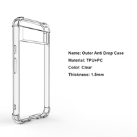 Pour Google Fixel 9A 8A 7A 6A 5A coque PC transparente avec airbags anti-chute pour Google Pixel 9Pro XL 8Pro 7Pro 6Pro couverture transparente