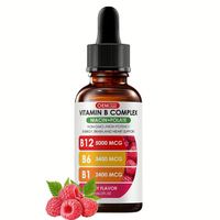 Gouttes liquides de complexe de vitamines B OEM avec B12, B6, B1, Niacine, Folate – Vitamines essentielles en gouttes liquides pour l'immunité, l'énergie, le métabolisme et le cerveau