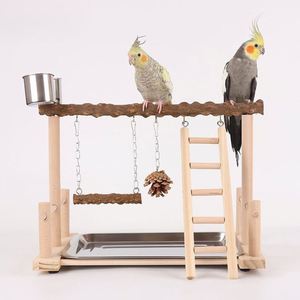 Fournitures pour animaux de compagnie en gros : Aire de jeux pour oiseaux, support en bois naturel pour perroquets, adapté aux petits et moyens animaux de compagnie, vente chaude - Product Image 3