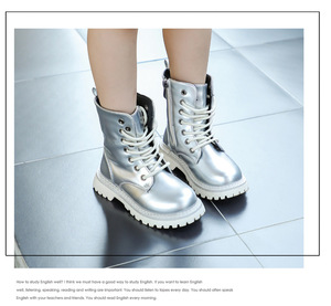 Children's Short <b>Boots</b> <b>Spring</b> and Autumn New Girls Wings Fashion Colour Short <b>Boots</b> Girls Silver Princess <b>Boots</b> - Product Image 5