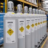 Gas Argón Certificado por DOT, Precio de Gas Argón 99.99% de Grado Industrial para Soldadura, Fabricante Verificado, Stock en América del Norte