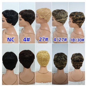 Letsfly วิกผมสั้นทรงพิกซี่ ราคาถูกเพียง 8 ดอลลาร์ ผมแท้ 100% ผมบราซิล หลายสี วิกผมขายส่งสำหรับผู้หญิงผิวสี น้ำหนัก 70 กรัม - Product Image 2