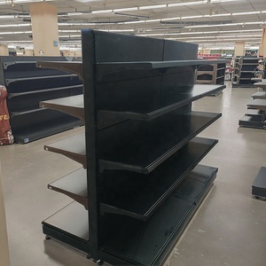 Estanterías de Supermercado Multiusos de Metal con Recubrimiento en Polvo, <span class=keywords><strong>Diseño</strong></span> Resistente/Leve, Blancas, de Doble/Un Solo Lado, Tipo Góndola para Exhibición en Tiendas - Product Image 2