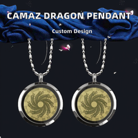 Collier magnétique CAMAZ personnalisé en acier inoxydable avec huit dragons, pendentif quantique énergétique, style classique, pour la protection des femmes