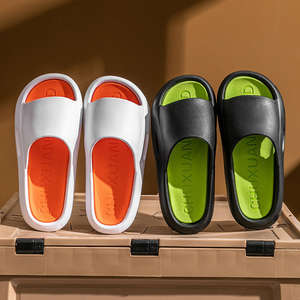 Sandales plates à semelle épaisse personnalisées à prix avantageux, chaussures de sport confortables pour l'extérieur, pantoufles unisexes - Product Image 2