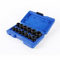 13Pcs Set Ekstraktor Mur, Kit Soket Penghilang Baut Rusak, Alat Penghapus Sekrup Hex yang Patah