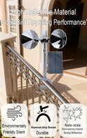 Dispositif de Contrôle des Oiseaux à Énergie Solaire, Répulsif d'Animaux d'Extérieur, Appât Réfléchissant en Spirale, Éloigne les Pigeons, Étanche