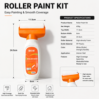 Kit complet d'outils de peinture pour réparation murale : rouleau, brosse, bac à peinture, raclette pour la rénovation des murs domestiques