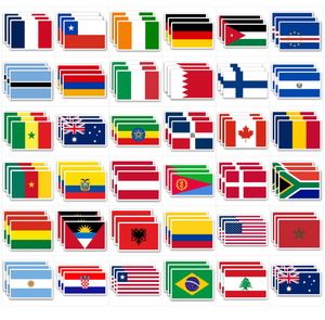 Promoción por Tiempo Limitado: Pegatinas de Banderas de Varios Países, Calcomanías de Vinilo Impermeables para Coche, Laptop, Botella de Agua - Product Image 1