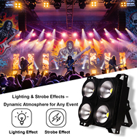 Projecteur de scène 4x100W COB LED haute luminosité pour piste de danse, projecteurs de foule, blanc chaud, DMX512, stroboscope, refroidissement par air forcé