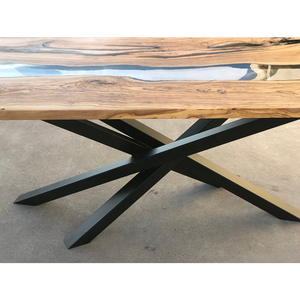 <span class=keywords><strong>Mesa</strong></span> <span class=keywords><strong>de</strong></span> madera <span class=keywords><strong>de</strong></span> resina epoxi transparente para el hogar, mueble <span class=keywords><strong>de</strong></span> madera maciza con forma cuadrada o redonda - Product Image 5