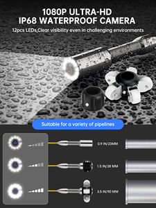 Promotion : Caméra d'inspection de tuyaux et murs avec écran LCD couleur HD 9 pouces, diamètre de caméra 23 mm, système endoscopique 50 m - Product Image 3