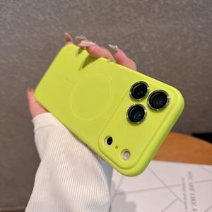 เคสโทรศัพท์ <span class=keywords><strong>iPhone</strong></span> 16 รุ่นใหม่เรียบง่าย ป้องกันการตก พร้อมฟิล์มเลนส์แม่เหล็ก AI ปุ่มแม่เหล็ก สีพื้น รองรับ XP1060 และ Apple 17 Pro Max - Product Image 5