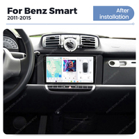 MEKEDE DUDUAUTO Radio con Pantalla Táctil Android para Auto, Reproductor de DVD, Bluetooth, WIFI, DSP, Ventilador de Refrigeración, Pantalla QLED para Benz Smart Fortwo