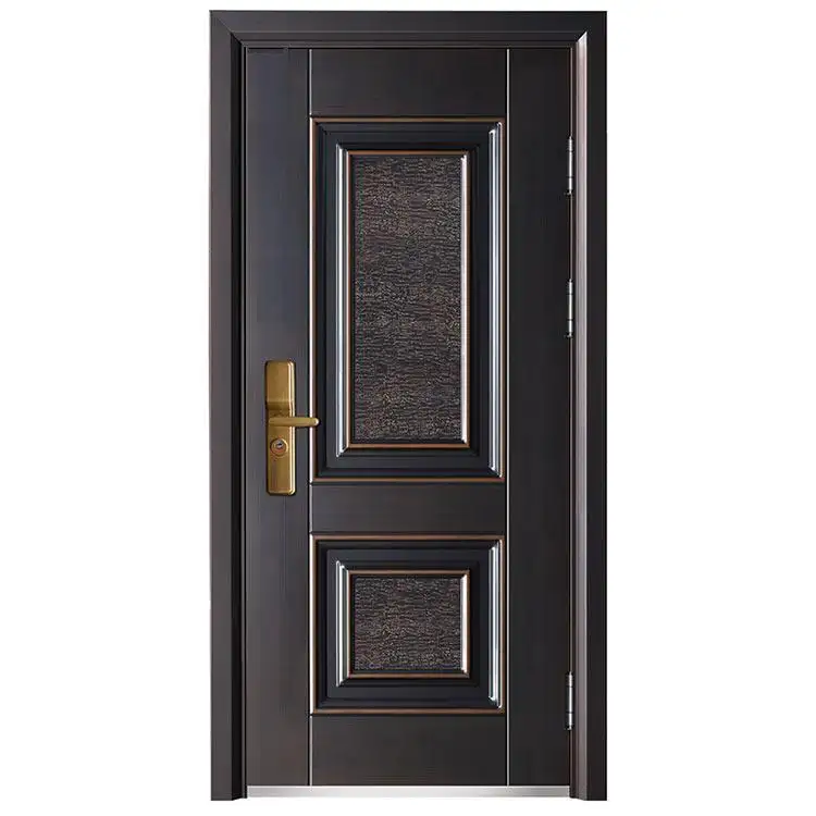 玄関と寝室用のスチール製金属製玄関ドア、外部内部安全ドア