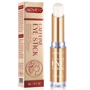 ALIVER beseitigt Schwellungen dunkle Flecken Augen balsam Stick, strafft unter Augen haut Anti-Aging Koffein Augen creme Stick