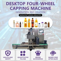 Machine de capsulage de bureau de haute qualité, anti-effraction, à écran tactile, semi-automatique, 10-50 bouteilles/minute, pour bouteilles en verre