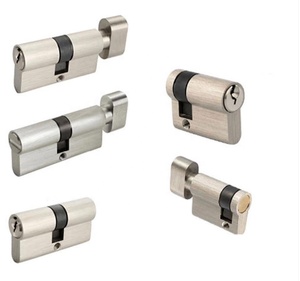 ล็อคประตูทรงกระบอกแบบมีร่องล็อคทองเหลืองกุญแจหลักทรงกระบอกรุ่นยุโรป - Product Image 1
