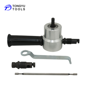 Đôi đầu tấm kim loại nibbler Cutter khoan tập tin đính kèm, 360 ° có thể điều chỉnh đường cong thẳng và Công cụ Cắt vòng tròn trong hộp kim loại - Product Image 3