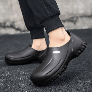 Zapatos de Chef para Hombre, Anti-aplastamiento, Anti-pinchazos, Suela de Goma EVA, Antideslizantes, Impermeables, Resistentes al Aceite, Color Negro - Product Image 3