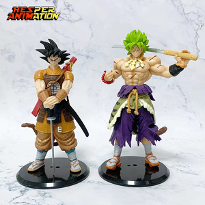 HESPER 2 Styles 20CM Figurine <span class=keywords><strong>Manga</strong></span> Dragon <span class=keywords><strong>Samurai</strong></span> Goku Broli avec Épée Katana Modèle de Dessin Animé PVC Figurine <span class=keywords><strong>Anime</strong></span> - Product Image 1