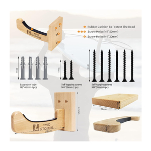 Supports muraux pour planches de <span class=keywords><strong>surf</strong></span> – Fixation ou support pour shortboard, skimboard et longboard, pour intérieur ou extérieur - Product Image 2