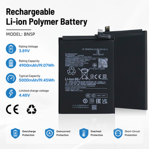 For Xiaomi BN5P Li-Polymer <b>Battery</b> Pack 4900mAh 3.89Vdc Rechargeable <b>Mobile</b> Phone <b>Battery</b> Made in China - Product Image 5
