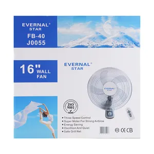 EVERNAL STAR FB-40 wall mounted fan coller electric fan with solar panel evernal wall fan with remote control