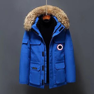 Veste d'hiver en duvet d'oie de haute qualité avec grand col en fourrure, style canadien original, grande taille pour hommes, vêtements d'extérieur pour femmes - Product Image 4