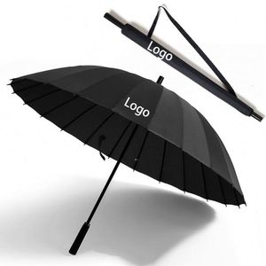 Parapluie de golf classique droit de haute qualité, résistant au vent, en fibre de carbone, promotionnel, avec logo imprimé - Product Image 2