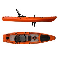 Kayaks de pêche à pédales 3,6 m (12 pi) pour 1 personne, résistants à l'eau, avec GPS et leurres, réglables – Offre Spéciale