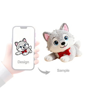 Peluche di Lupo Personalizzato Super Morbido con Imbottitura in Cotone PP, Stile <span class=keywords><strong>Anime</strong></span> per Alleviare lo Stress - Product Image 3