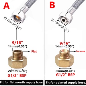 Adaptador de Latón, Conector de Tubería, Conversor de Rosca EU G1/2 a US 9/16-24 UNEF, Accesorio de Baño, Conector de Rosca para Grifo - Product Image 2