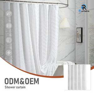 <span class=keywords><strong>Rideau</strong></span> <span class=keywords><strong>de</strong></span> <span class=keywords><strong>douche</strong></span> en tissu blanc infroissable, style bohème, à franges géométriques, à rayures, avec pompons, <span class=keywords><strong>rideau</strong></span> <span class=keywords><strong>de</strong></span> salle <span class=keywords><strong>de</strong></span> bain texturé, style <span class=keywords><strong>shabby</strong></span> chic - Product Image 1