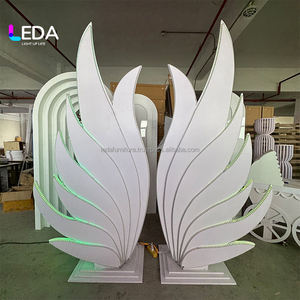 LEDA lujoso ligero acrílico escenario telón de fondo multicolor en forma de ala telón de fondo para la decoración de la boda - Product Image 4