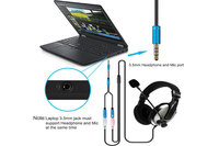 Cable auxiliar para auriculares, conector Jack de 3,5mm, 1 hembra a 2 macho, Cable divisor de Audio estéreo Y