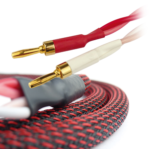 Câble de haut-parleur <span class=keywords><strong>Hi</strong></span>-<span class=keywords><strong>Fi</strong></span> plaqué or 24 carats haut de gamme avec fiches bananes - Product Image 6