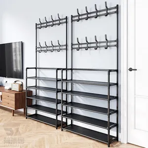 <span class=keywords><strong>Perchero</strong></span> de Pie Moderno de Metal de 60cm Estante para Colgar Ropa y Prendas con Organizador de Zapatos para <span class=keywords><strong>Entrada</strong></span> Recibidor Dormitorio - Product Image 6