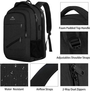 ALIC-Mochila de poliéster para ordenador escolar, mochila impermeable antirrobo con logotipo personalizado para viaje de negocios, mochila para ordenador portátil para hombre - Product Image 5