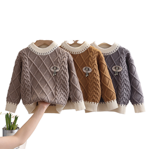 <span class=keywords><strong>Pull</strong></span>-over pour garçon, hiver-printemps, épais et <span class=keywords><strong>chaud</strong></span>, en tricot, pour les âges de 4 à 12 ans - Product Image 1