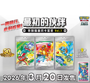 YY Pokémon version chinoise originale 30e anniversaire set cartes flash illustration spéciale First Partner - Product Image 2