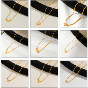 Collar deportivo para mujer con cadena <span class=keywords><strong>Chopin</strong></span> electrochapada de color perla, espaciador de caja, cuentas, hebilla M, cadena de serpiente y girasol - Product Image 2