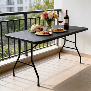 Tables pliantes en plastique les plus vendues en gros, table d'extérieur pour restaurant, table <span class=keywords><strong>de</strong></span> bar en plastique d'extérieur - Product Image 6