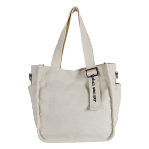 Bolso de lona liso personalizado para mujer, alta calidad, venta al por mayor - Product Image 3