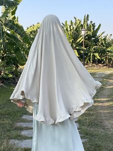 पारंपरिक मामूली एक परत पूर्ण कवर क्रेप निकब खिमर हिजाब सो से महिलाओं की इस्लामिक प्रार्थना अमाया शरद ऋतु के लिए - Product Image 6