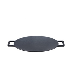 34CM Korean BBQ Cast Iron <strong>Grill</strong> Griddle <strong>Pan</strong> Flat Bottom Outdoor Barbecue and Pancake Frying <strong>Pan</strong> - Product Image 2