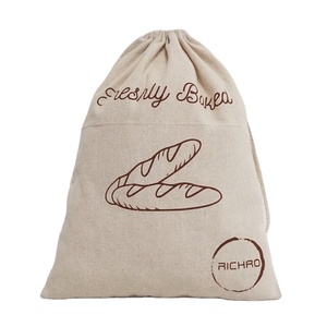 Bolsa de Pan de Lino y Algodón Natural con Cordón, Venta al Por Mayor de Fábrica - Product Image 1
