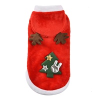 Vêtements pour animaux de compagnie : Tenues d'hiver pour les fêtes de Noël, à deux pattes, à capuche, en velours corail et flanelle, motifs Père Noël, renne, sapin de Noël, décontractées